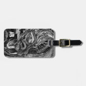 ドラゴン'イニシャル'荷物タグ2つの側面 ラゲッジタグ (正面横)