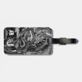 ドラゴン'イニシャル'荷物タグ2つの側面 ラゲッジタグ (裏面横)