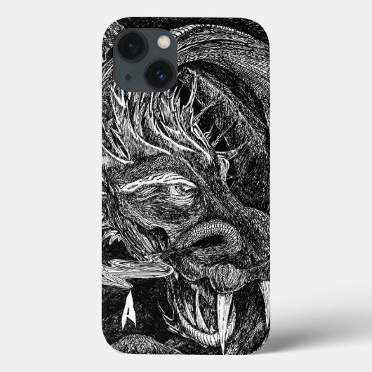 ドラゴン'イニシャル' iPhoneケース Case-Mate iPhoneケース (裏面)