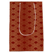 ドラゴンイヤー2024オリエンタルレッドのためのチノイスリーシック ミディアムペーパーバッグ (裏面)