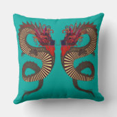 ドラゴンインクターコイズ クッション (裏面)