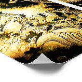 ドラゴンインザクラウドヒロシゲ日本のファインアート ポスター (角)