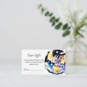 ドラゴンインスパイアベビーシャワーおむつラッフル エンクロージャーカード (スタンド正面)