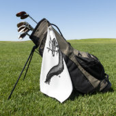 ドラゴンインタトゥースタイル ゴルフタオル (グリーン)