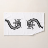 ドラゴンインタトゥースタイル バスタオルセット (ハンドタオル)