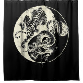 ドラゴンウィズタイガータトゥーインアンドヤンビーストファイト シャワーカーテン (正面)