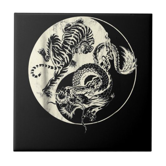 ドラゴンウィズタイガータトゥーインアンドヤンビーストファイト タイル (正面)