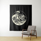 ドラゴンウィズタイガータトゥーインアンドヤンビーストファイト タペストリー (インサイチュ)