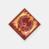 ドラゴンウィングスファンタジー中世パーソナライズされた スタンダードカクテルナプキン (角)