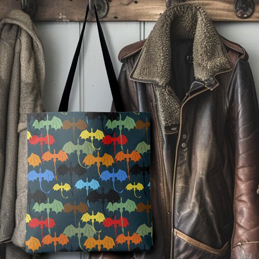 ドラゴンウィングブルーフライトファンタジー トートバッグ