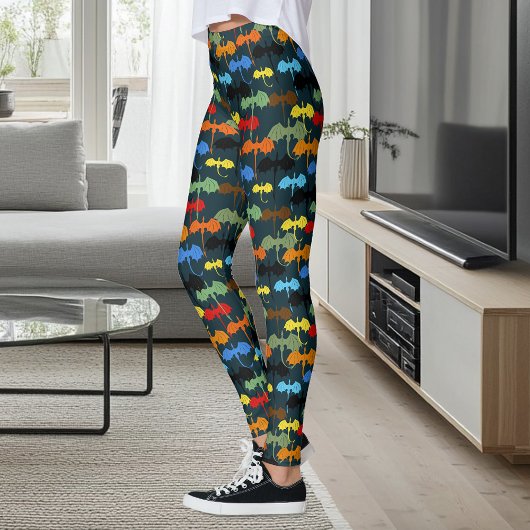 ドラゴンウィングブルーフライトファンタジー レギンス