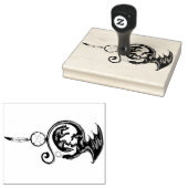 ドラゴンウルフペンタグラムドリームキャッチャースクラップブック作り ラバースタンプ (押印)