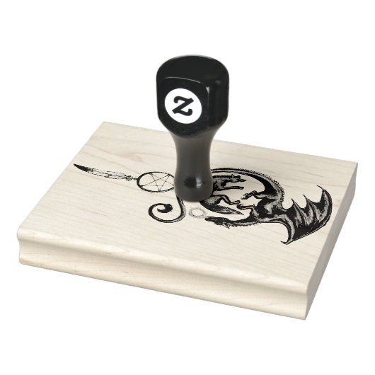 ドラゴンウルフペンタグラムドリームキャッチャースクラップブック作り ラバースタンプ (スタンプ)