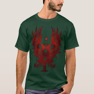 ドラゴンエイジグレイ監視団レッドホワイトBG Tシャツ