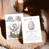 ドラゴンエッグボーイガールブルーピンクジェンダーリビール 招待状