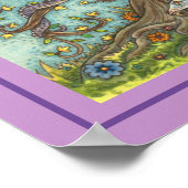 ドラゴンエッグ、中世レイア、ファンタジーフォークアート ポスター (角)