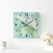 ドラゴンエレガントフライ芸術 スクエア壁時計 (ホーム)