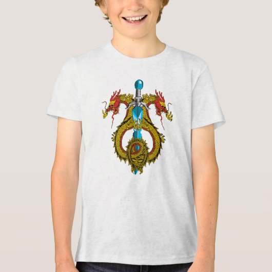 ドラゴンエンブレムの剣 トライブレンドTシャツ (正面)
