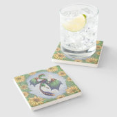 ドラゴンオブサマー自然ファンタジーアート ストーンコースター (横)