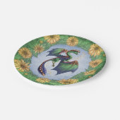 ドラゴンオブサマー自然ファンタジーアート ペーパープレート (アングル)