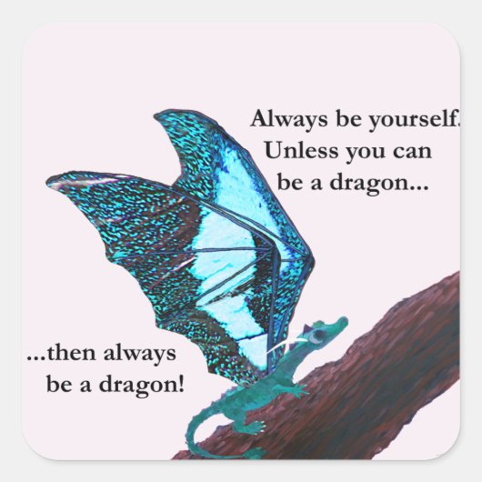 ドラゴンオンブランチ スクエアシール (正面)