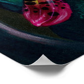 ドラゴンオーキッドフェアリーARTプリントドラゴンビッグアイ ポスター (角)