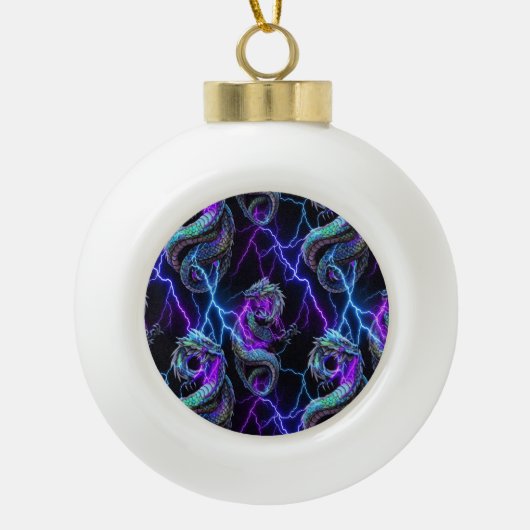 ドラゴンオーナメント セラミックボールオーナメント (正面)