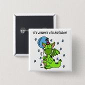 ドラゴンカスタマイズ誕生日ボタン 缶バッジ (正面&裏面)