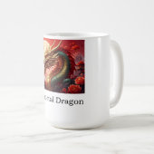 ドラゴンカスタムテキスト コーヒーマグカップ (正面右)