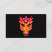 ドラゴンカラフルアポップ・アートの・グラフィック・アートワークデザイン 名刺 (裏面)