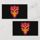 ドラゴンカラフルアポップ・アートの・グラフィック・アートワークデザイン 名刺 (正面/裏面)