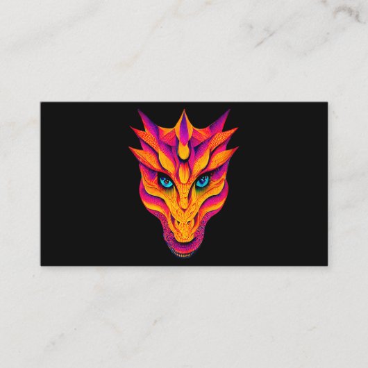 ドラゴンカラフルアポップ・アートの・グラフィック・アートワークデザイン 名刺 (正面)