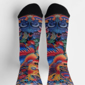 ドラゴンカラフルエスニック柄ソックス ソックス (上部)