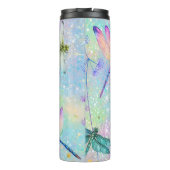 ドラゴンカラフルフライグリッターの背景 タンブラー (裏面)