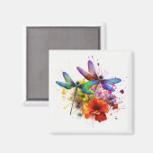 ドラゴンカラフルフライ冷蔵庫用マグネット マグネット (正面/裏面)