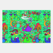 ドラゴンカラフルマンガのギフトラップセット ラッピングペーパーシート (正面2)