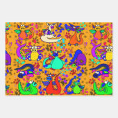 ドラゴンカラフルマンガのギフトラップセット ラッピングペーパーシート (正面)