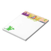 ドラゴンカラフルワールドかわいい漫画ドラゴン ノートパッド (回転)