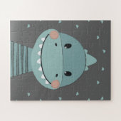 ドラゴンカワイカートカートキッズ男の赤ちゃん ジグソーパズル (横)