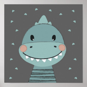 ドラゴンカワイカートカートキッズ男の赤ちゃん ポスター