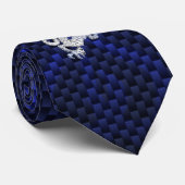 ドラゴンカーボン繊維のスタイルのような青いクロム ネクタイ (ロール)
