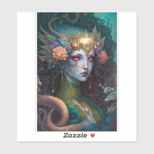 ドラゴンガデントクイーンファンタジーアート シール (シート)