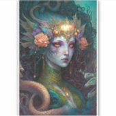 ドラゴンガデントクイーンファンタジーアート シール (正面)