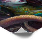 ドラゴンガデントクイーンファンタジーアート ポスター (角)