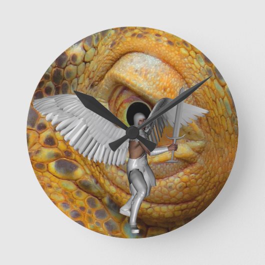 ドラゴンガーディアン ラウンド壁時計 (正面)