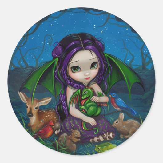 「ドラゴンガーデンIII」ステッカー ラウンドシール (正面)