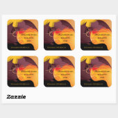 ドラゴンガードこの本ファイアーパープルレッド蔵書票 スクエアシール (シート)