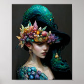 ドラゴンガールファンタジーアートポスター ポスター (正面)