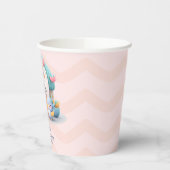 ドラゴンガールベビーシャワー付きの小さな家 紙コップ (左)