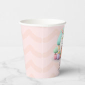 ドラゴンガールベビーシャワー付きの小さな家 紙コップ (右)